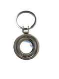 personalised Photo Metal Round Rotating Keyrings