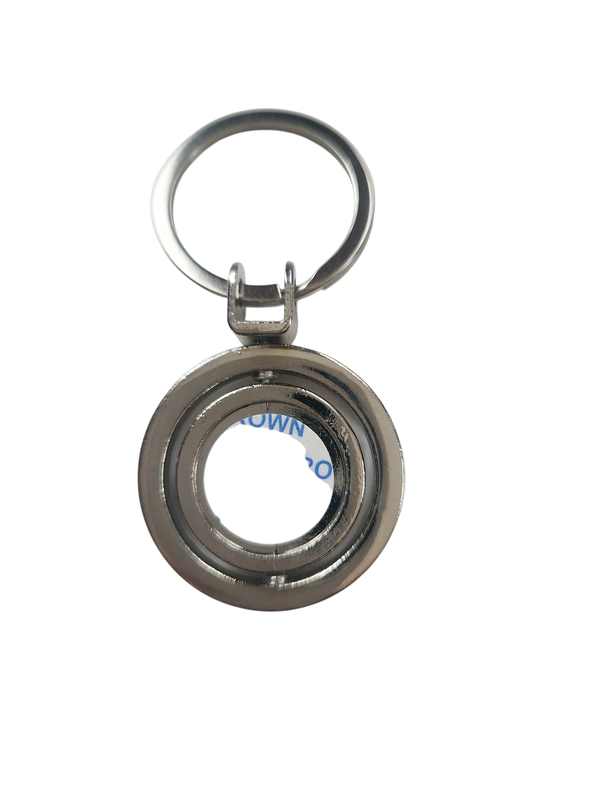 personalised Photo Metal Round Rotating Keyrings