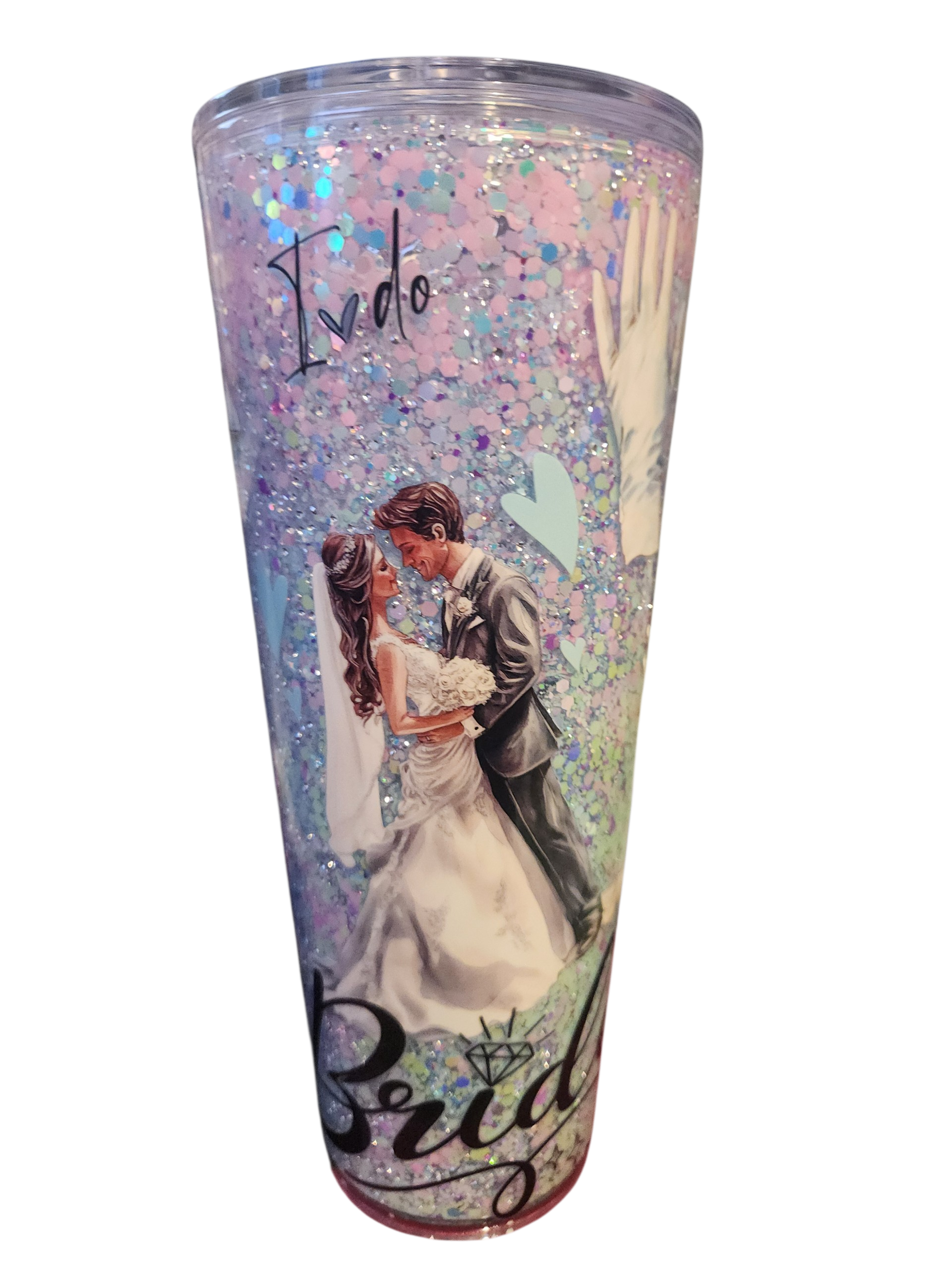 Stunning 40oz Snowglobe Bride Tumbler