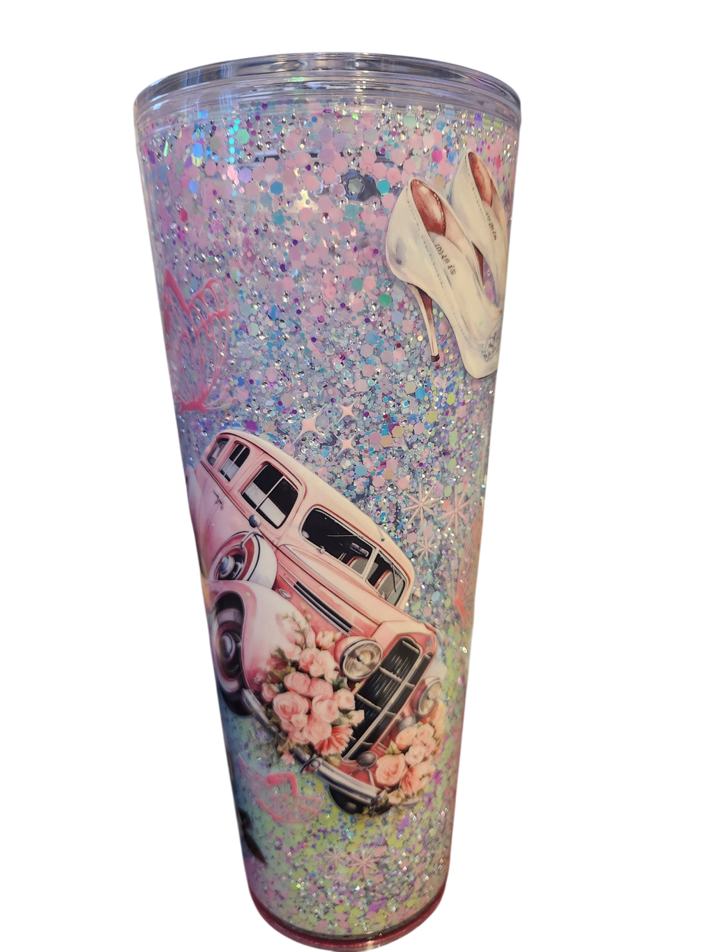 Stunning 40oz Snowglobe Bride Tumbler