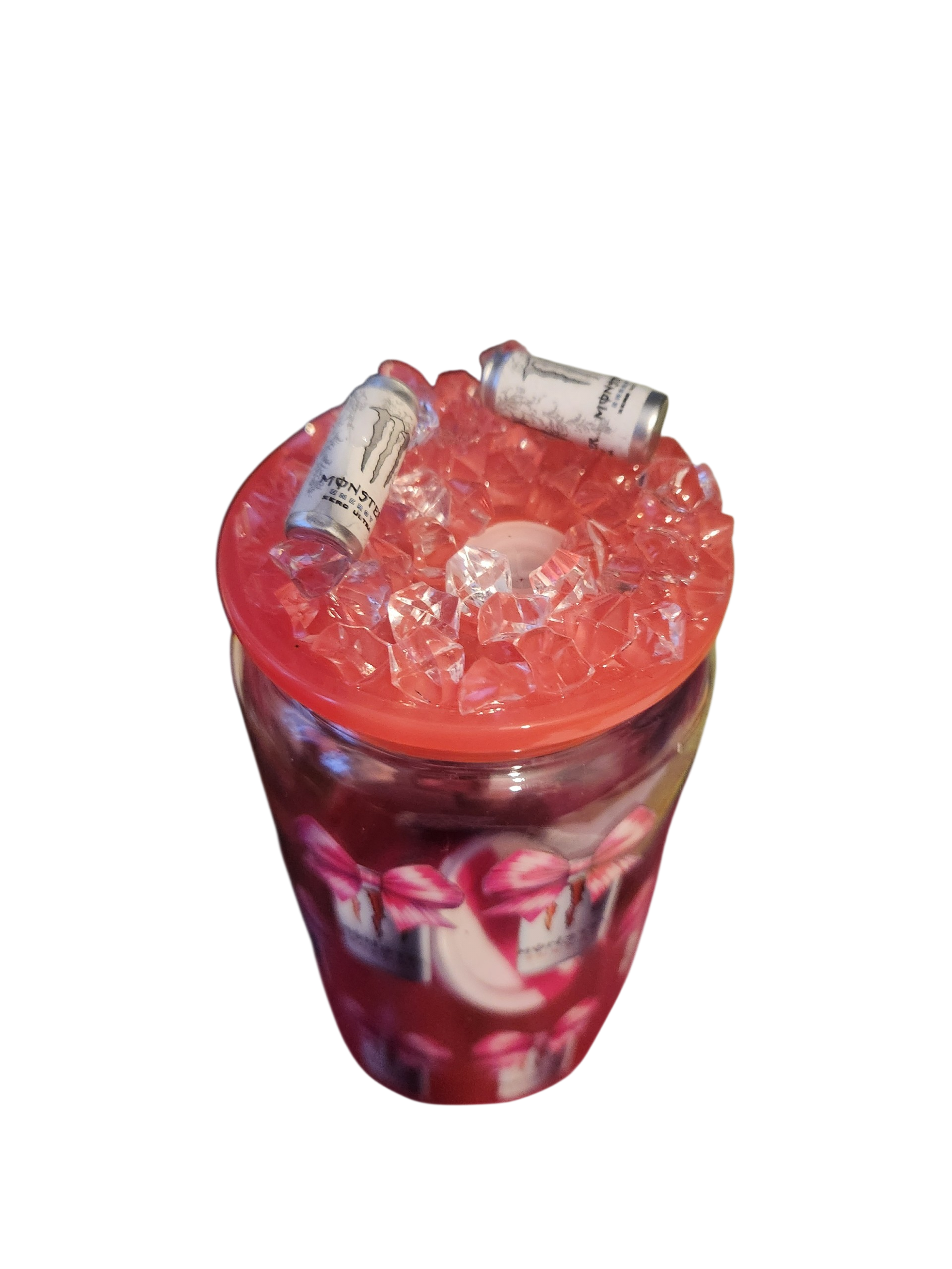 Pre Made 160z Monster Cup With Matching Keychain