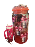Pre Made 160z Monster Cup With Matching Keychain
