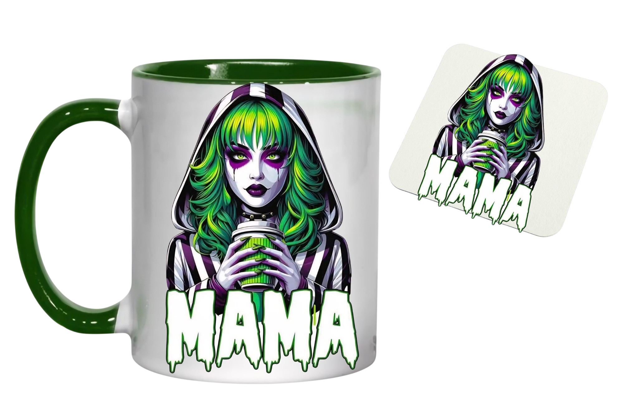 11oz Mama Style Beetlejuice Mug & Coaster Set