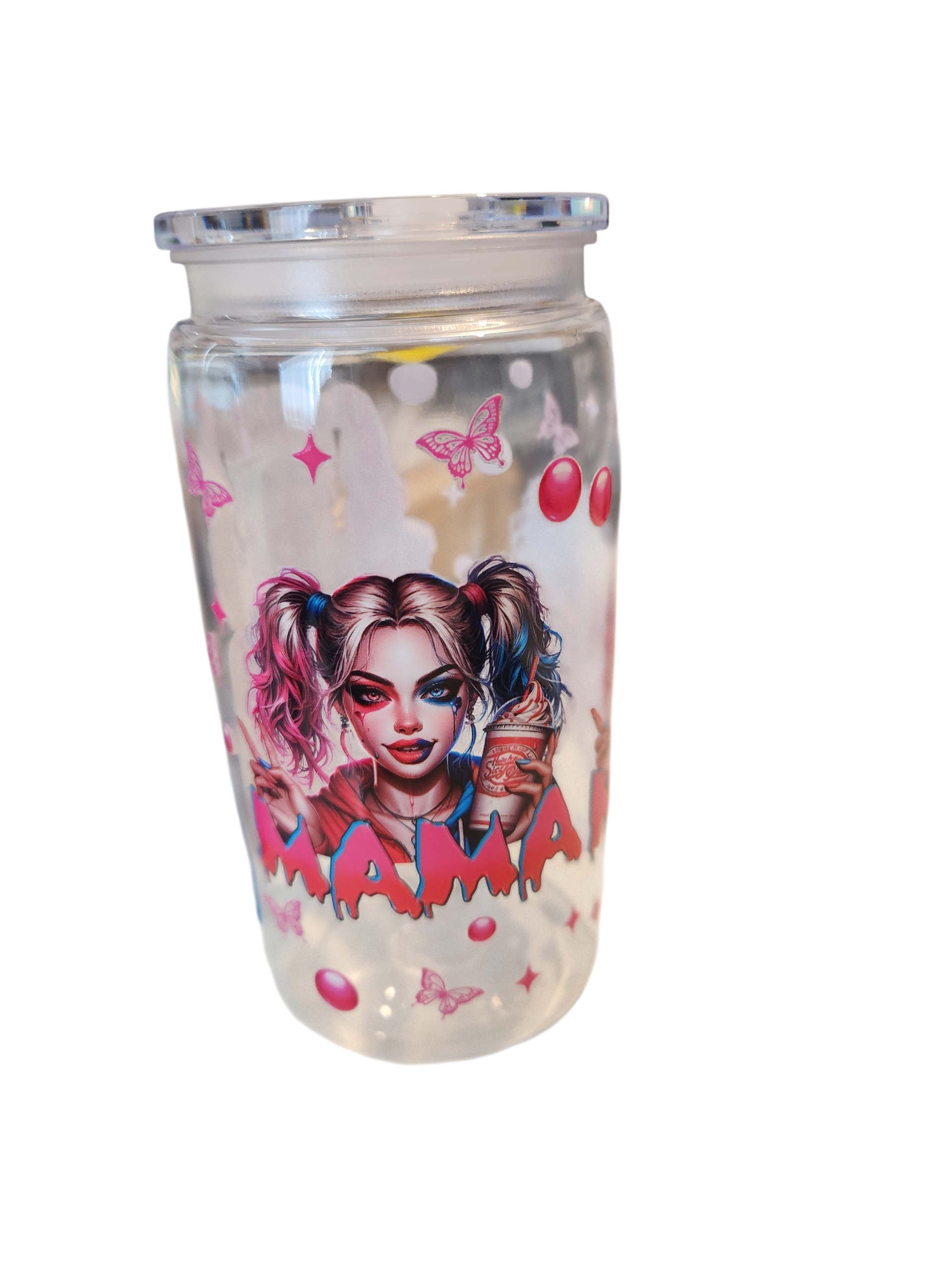 16oz Mama Style harley Acrylic Cup