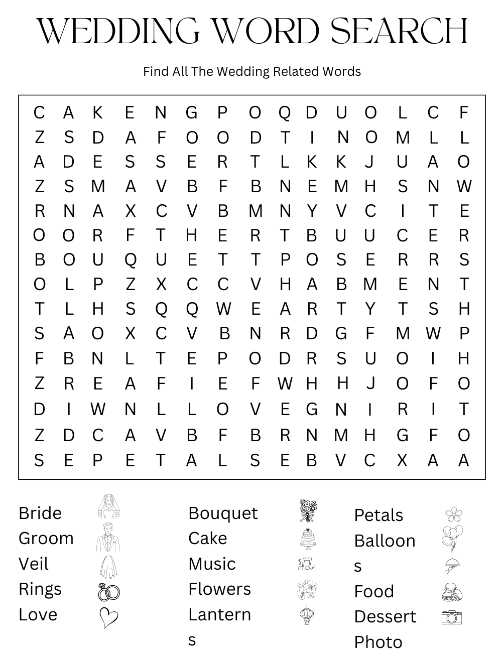 Wedding Activity Book