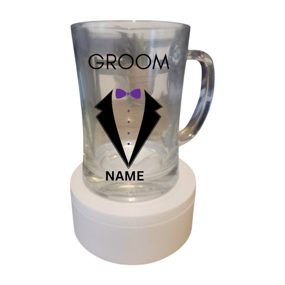 Personalised Groomsmen Beer Mugs
