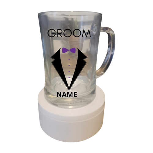 Personalised Groomsmen Beer Mugs