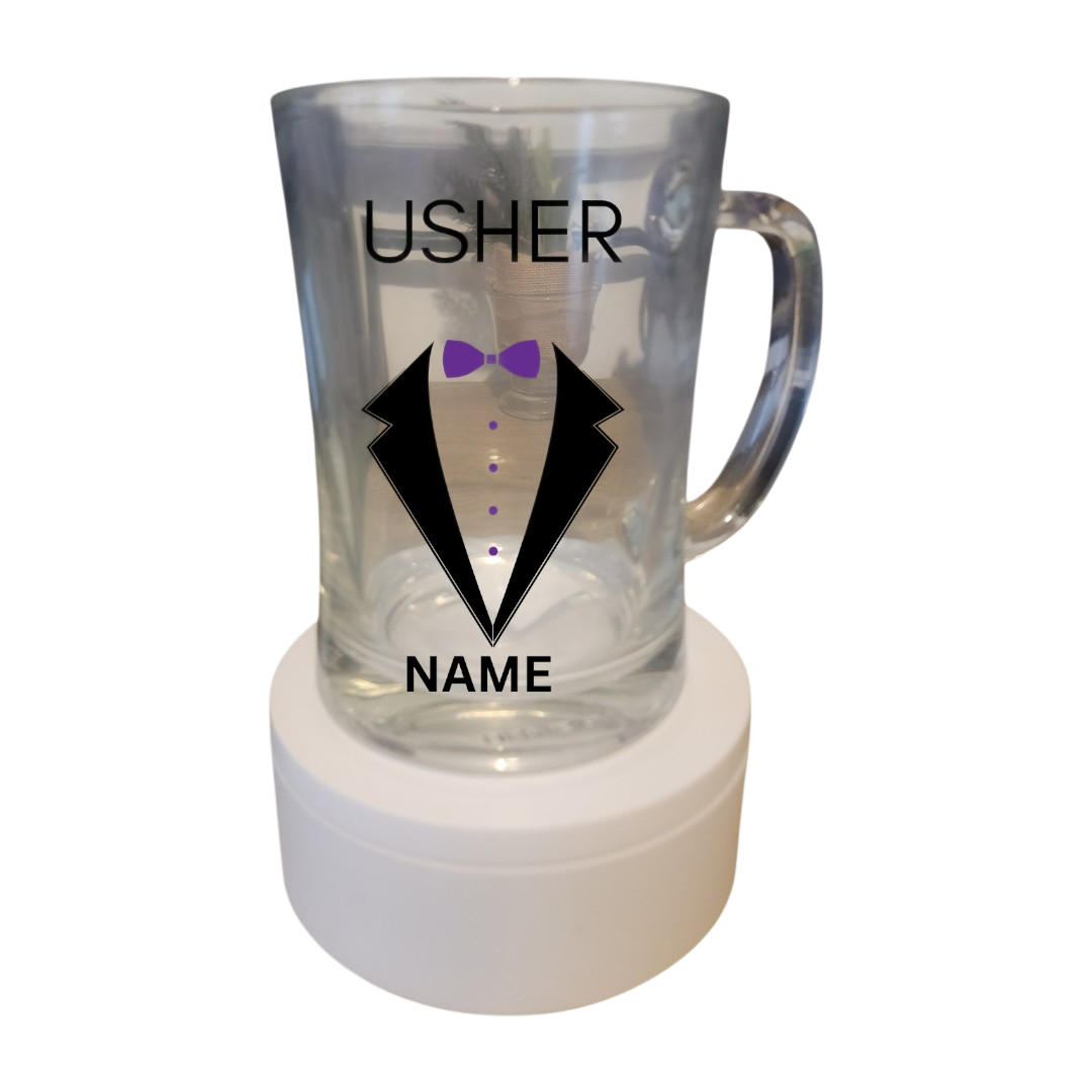 Personalised Groomsmen Beer Mugs