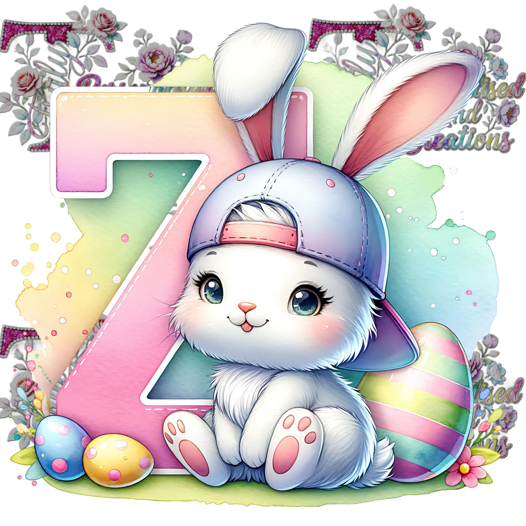 Easter Alphabets Premium DTF Heat Transfers-Ready to press