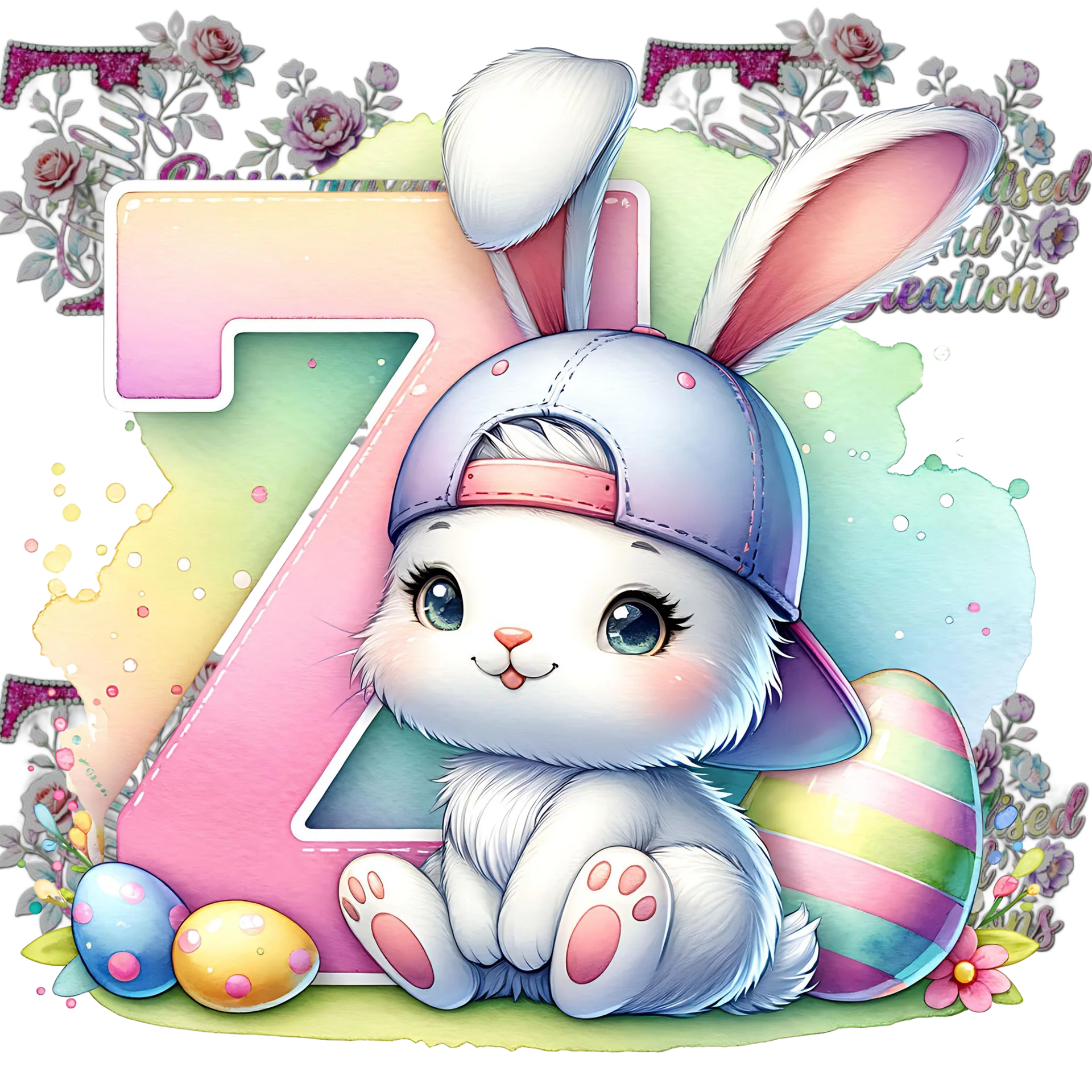 Easter Alphabets Premium DTF Heat Transfers-Ready to press