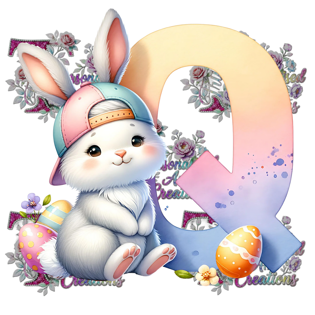 Easter Alphabets Premium DTF Heat Transfers-Ready to press
