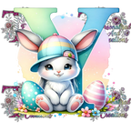 Easter Alphabets Premium DTF Heat Transfers-Ready to press