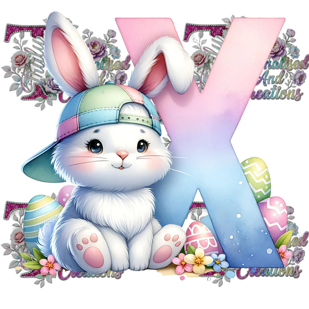 Easter Alphabets Premium DTF Heat Transfers-Ready to press