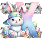 Easter Alphabets Premium DTF Heat Transfers-Ready to press