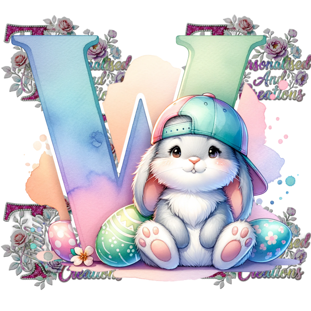 Easter Alphabets Premium DTF Heat Transfers-Ready to press