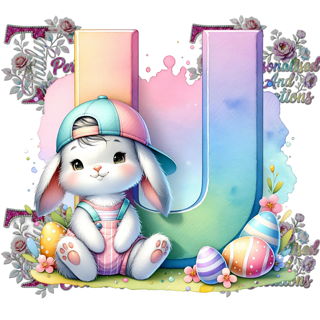 Easter Alphabets Premium DTF Heat Transfers-Ready to press
