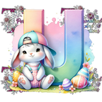 Easter Alphabets Premium DTF Heat Transfers-Ready to press