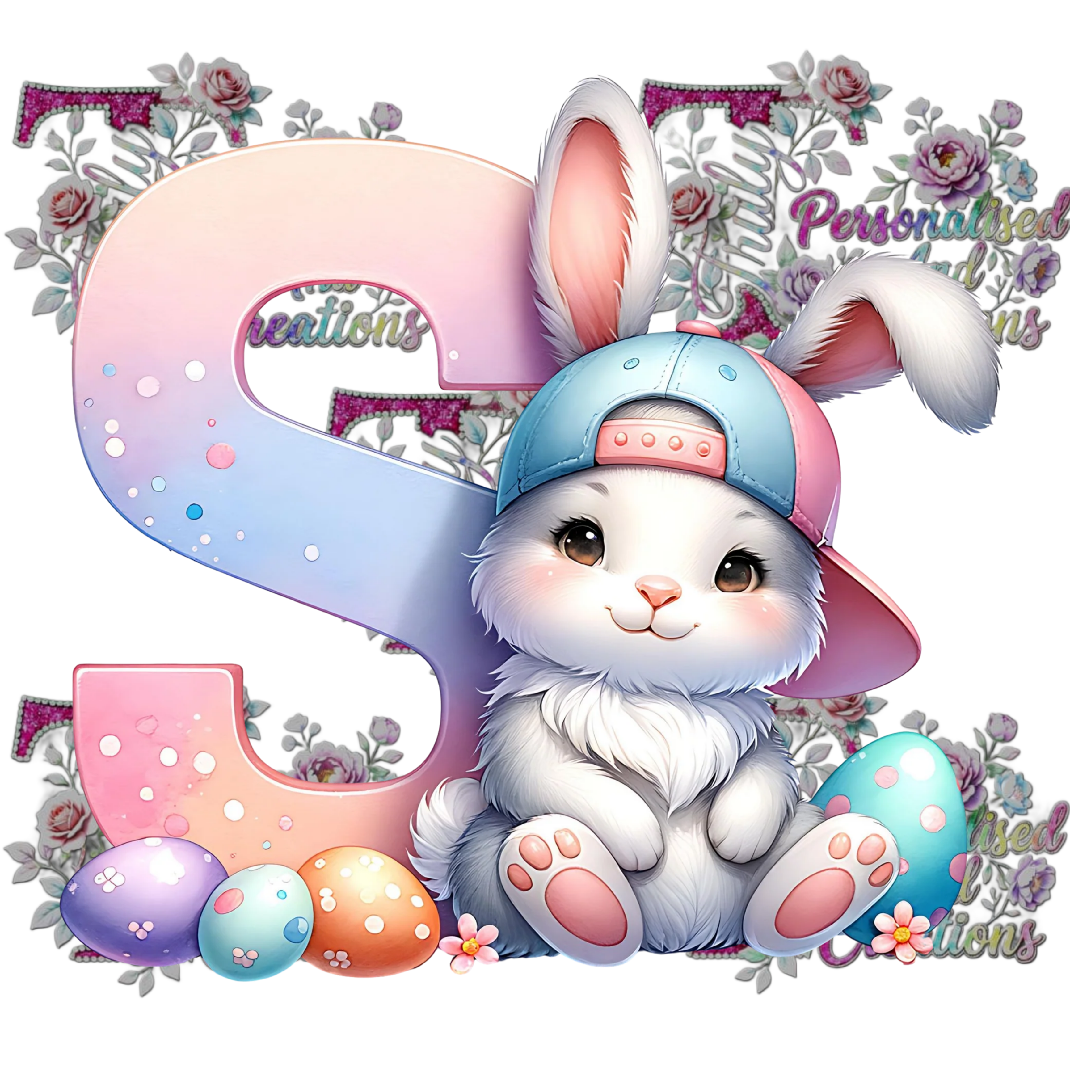 Easter Alphabets Premium DTF Heat Transfers-Ready to press