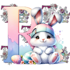 Easter Alphabets Premium DTF Heat Transfers-Ready to press