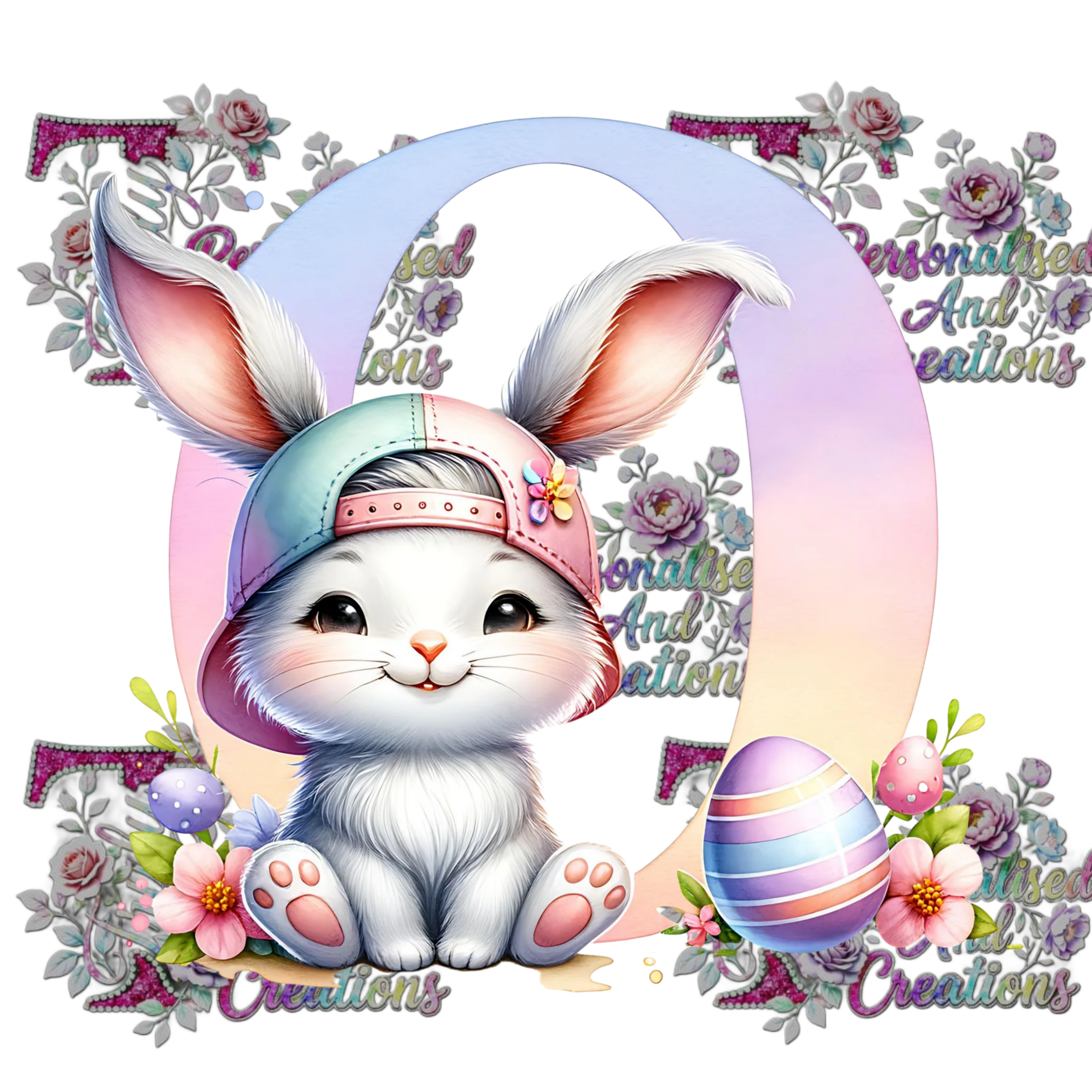 Easter Alphabets Premium DTF Heat Transfers-Ready to press