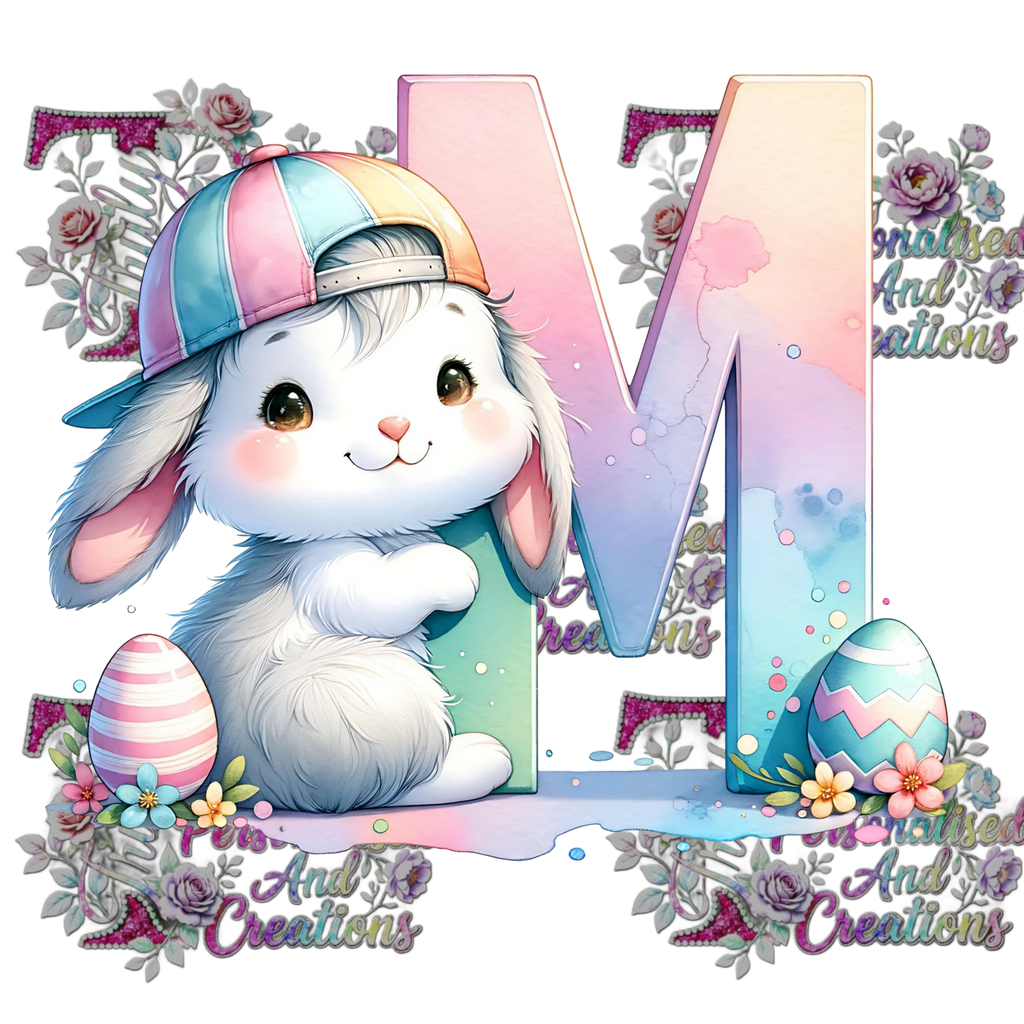 Easter Alphabets Premium DTF Heat Transfers-Ready to press