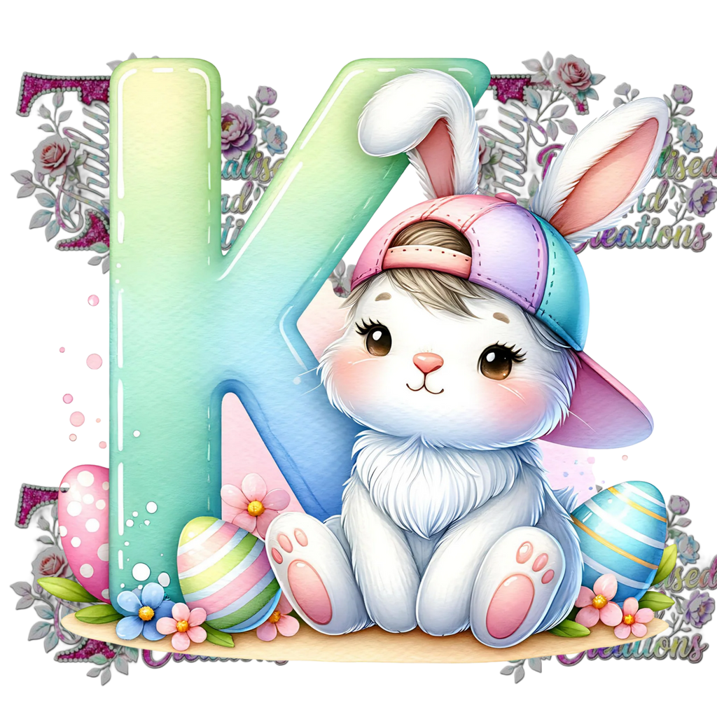 Easter Alphabets Premium DTF Heat Transfers-Ready to press