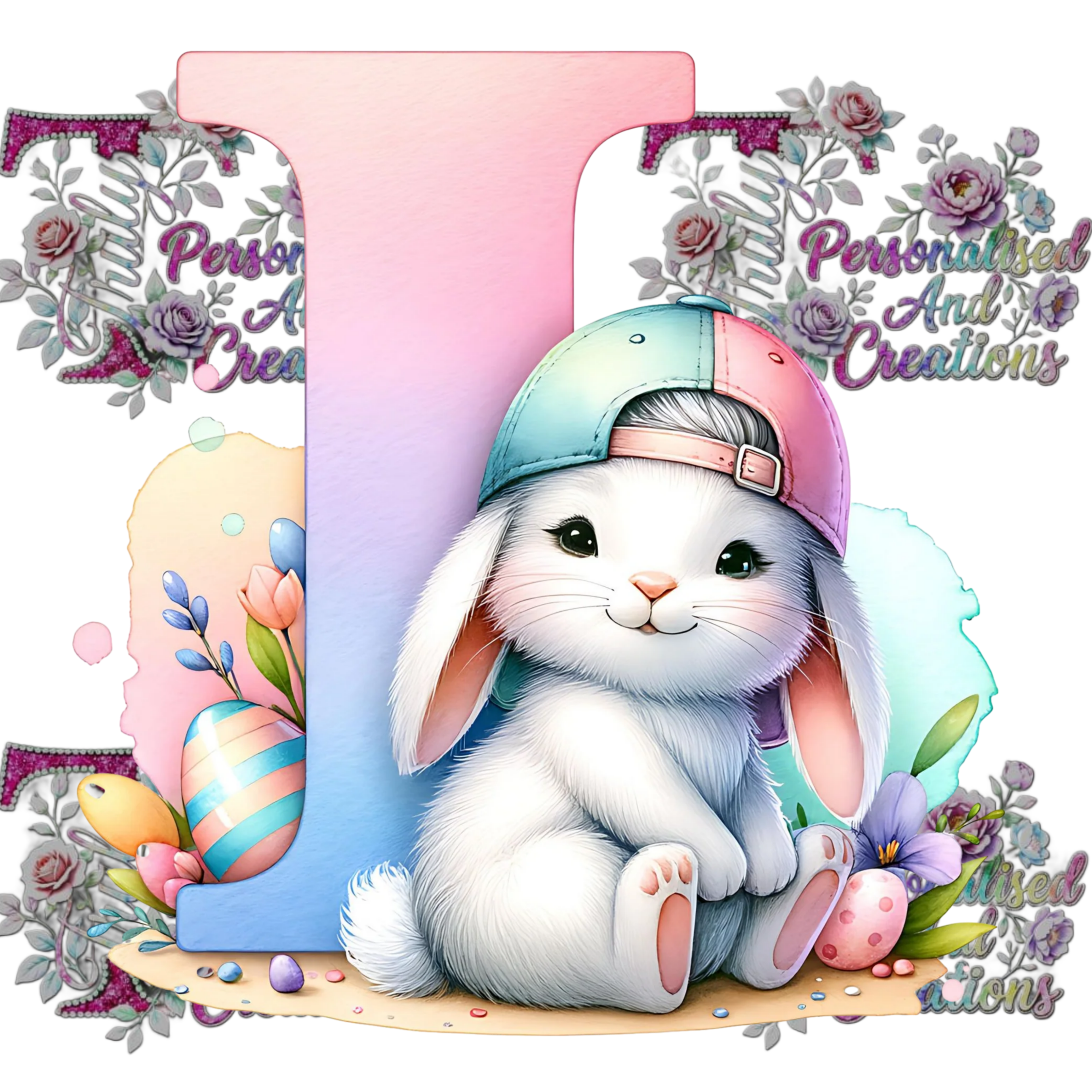 Easter Alphabets Premium DTF Heat Transfers-Ready to press
