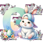 Easter Alphabets Premium DTF Heat Transfers-Ready to press