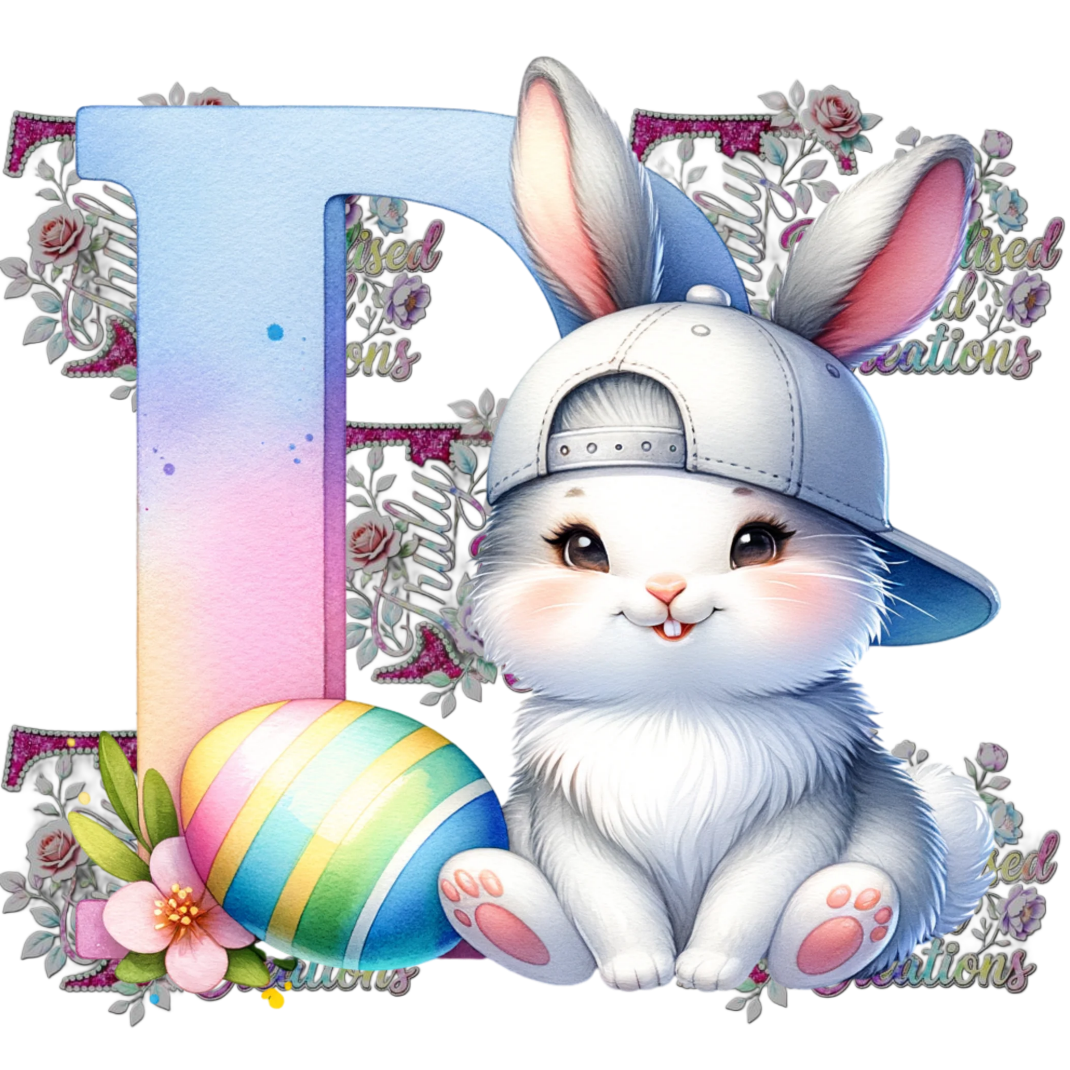 Easter Alphabets Premium DTF Heat Transfers-Ready to press