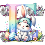 Easter Alphabets Premium DTF Heat Transfers-Ready to press