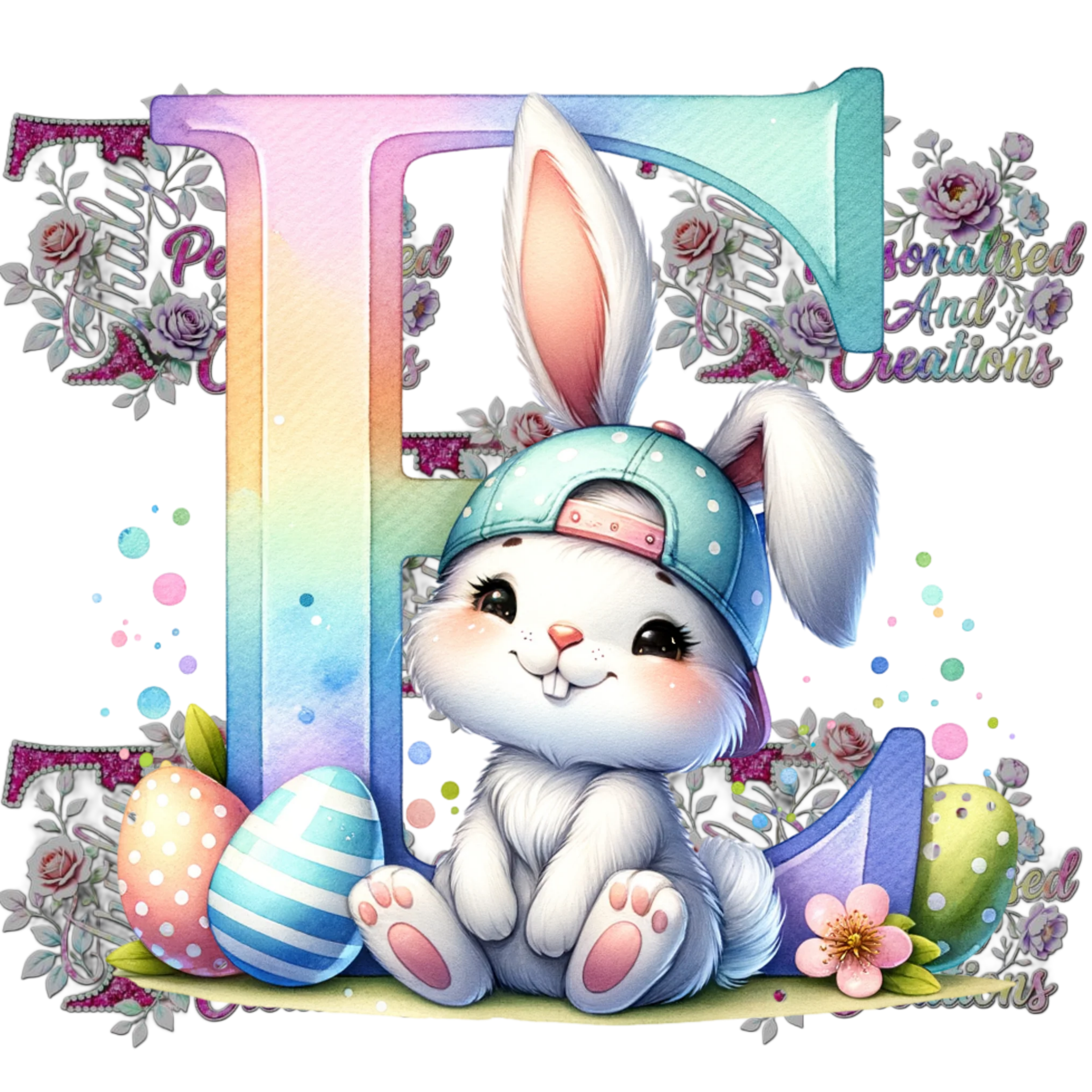 Easter Alphabets Premium DTF Heat Transfers-Ready to press
