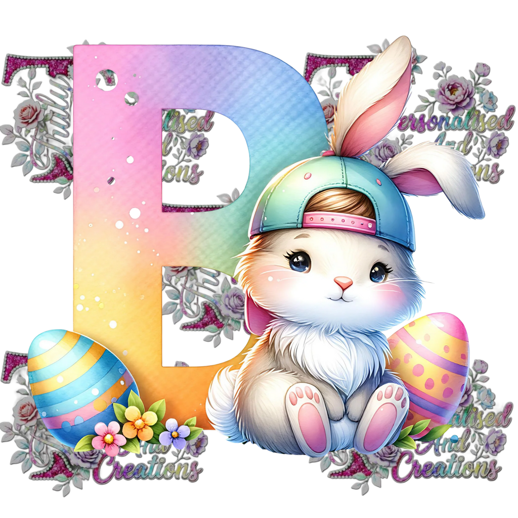 Easter Alphabets Premium DTF Heat Transfers-Ready to press