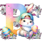 Easter Alphabets Premium DTF Heat Transfers-Ready to press