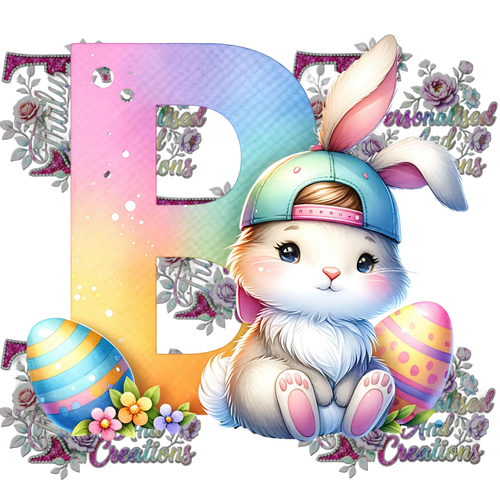 Easter Alphabets Premium DTF Heat Transfers-Ready to press
