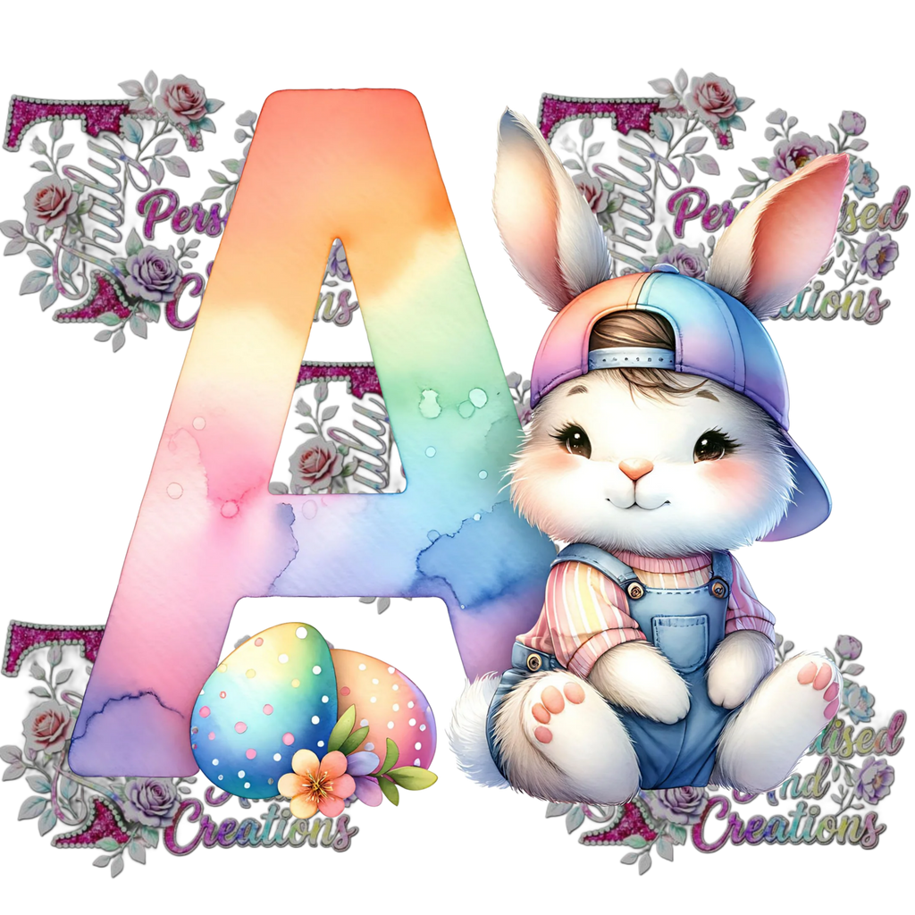 Easter Alphabets Premium DTF Heat Transfers-Ready to press