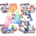Easter Alphabets Premium DTF Heat Transfers-Ready to press