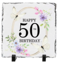 Premium 50th Birthday Photo Slate