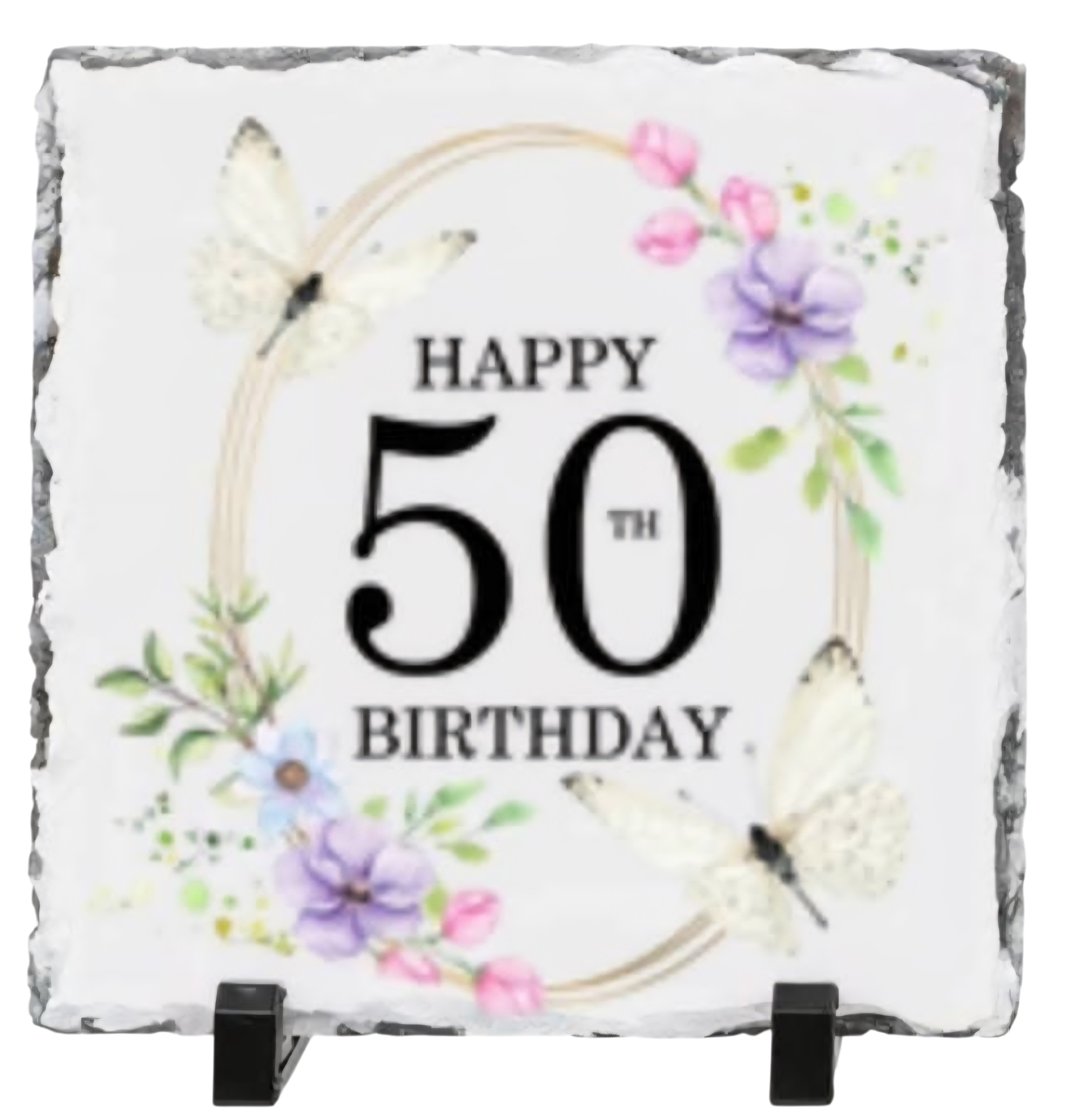 Premium 50th Birthday Photo Slate