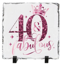 Premium 40th birthday photo Slate