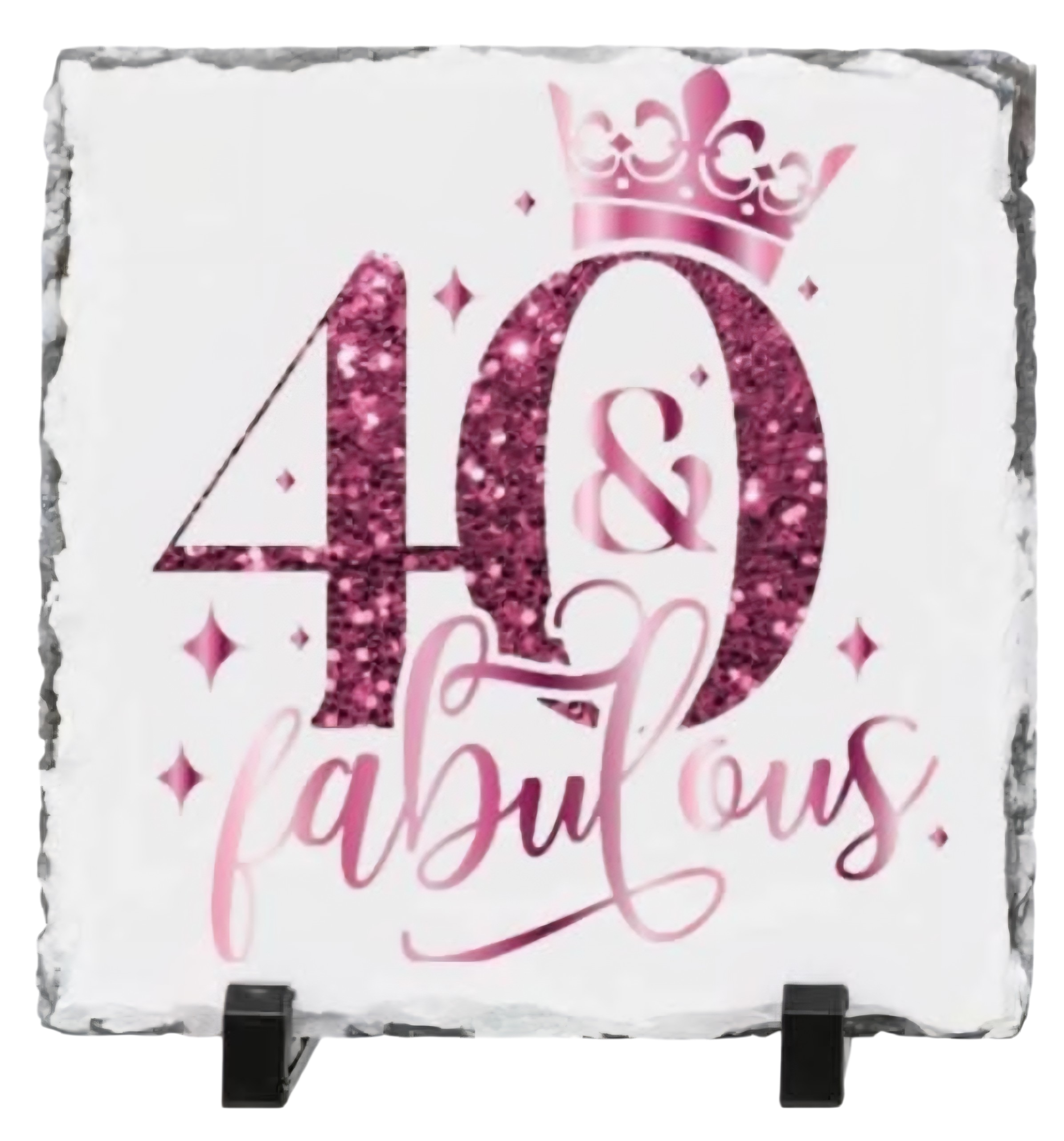 Premium 40th birthday photo Slate