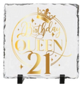 Premium 21st Birthday photo Slate