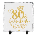 Premium 80th Birthday Photo Slate