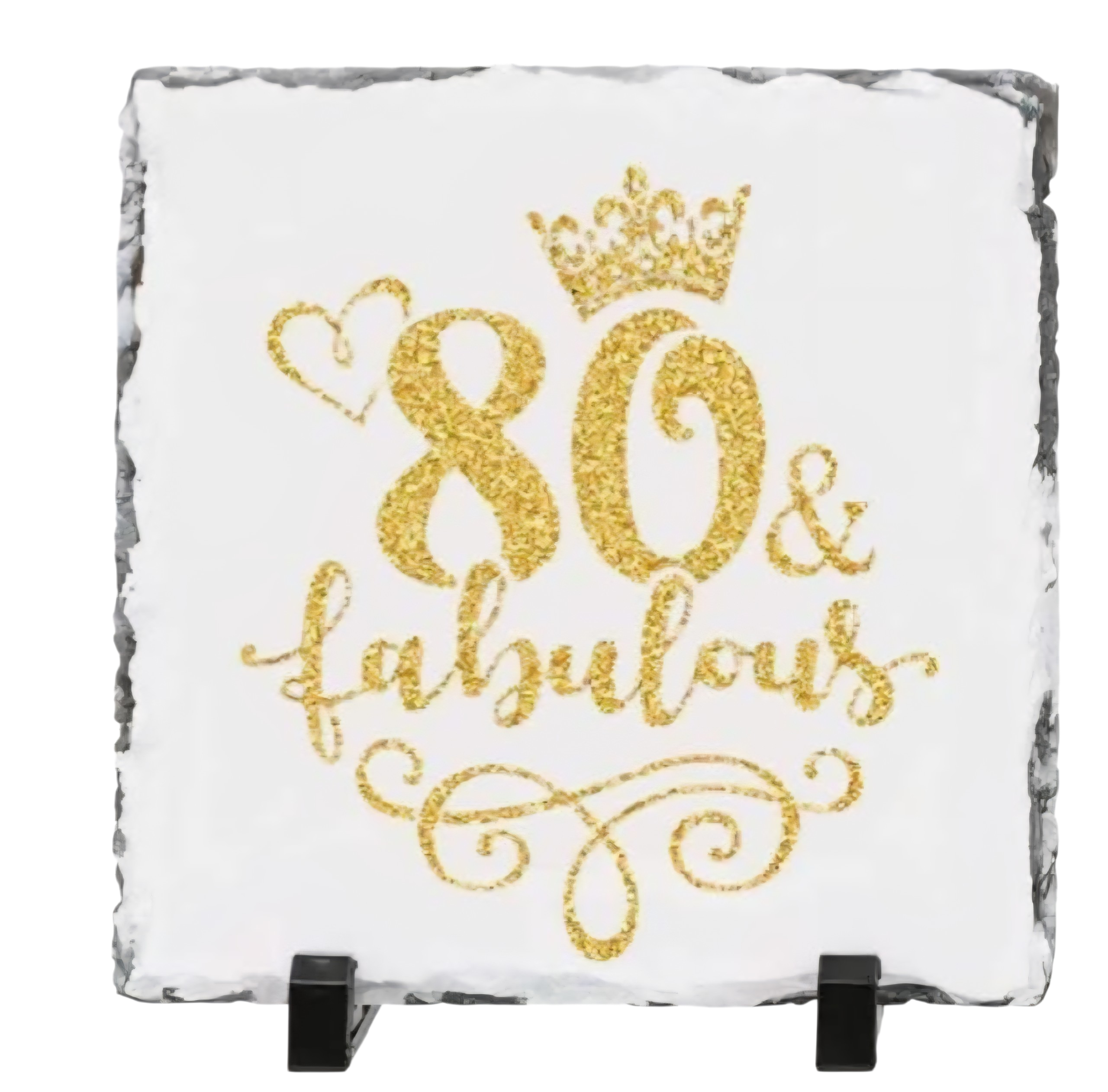 Premium 80th Birthday Photo Slate