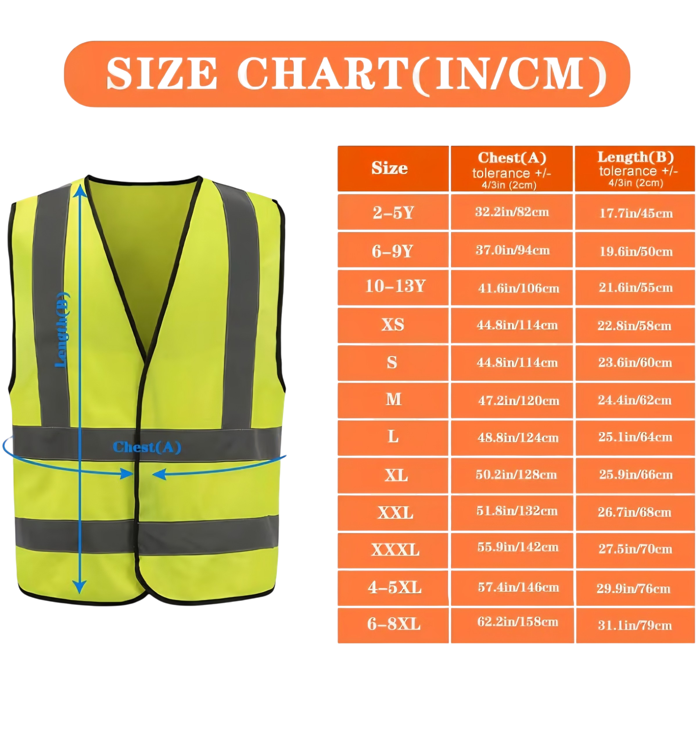 Business logo on HI-VIS vest