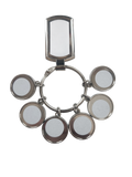 personalised Photo Family Keychain  Rectangle keyring with 6 circle keyrings